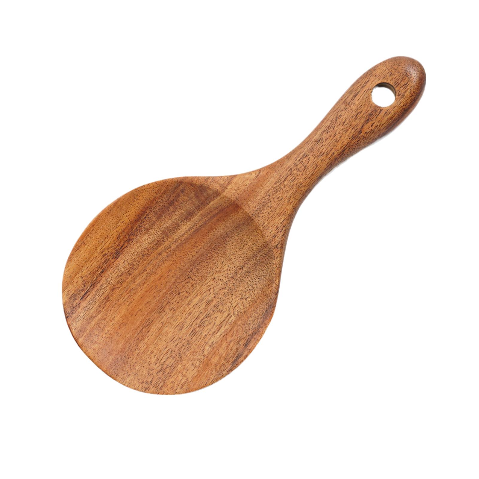 Cuchara de madera para arroz, pala para arroz, cocina de madera, cuchara grande, utensilios de madera, cucharón para servir, cucharón, vajilla, Kit S2C7, 1 ud.