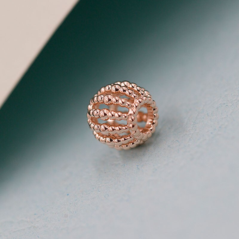 Valentine's Day 100% 925 Sterling silver Beaded Openwork Charms fit Pan Bracelets Bangles DIY for Women