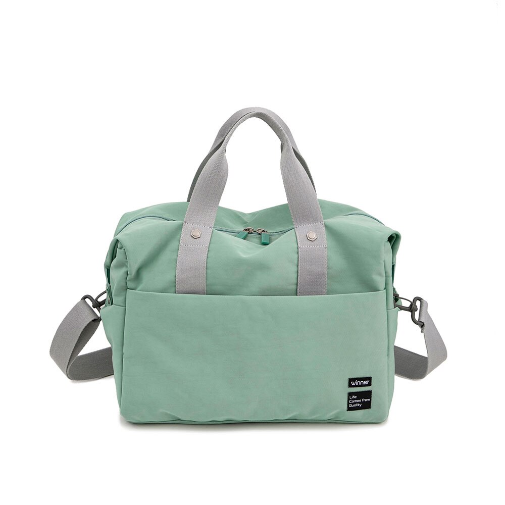 2 Stuks Canvas Reistassen Unisex Grote Capaciteit Tas Bagage Vrouwen Waterdichte Handtassen Mannen Reistassen: Light green