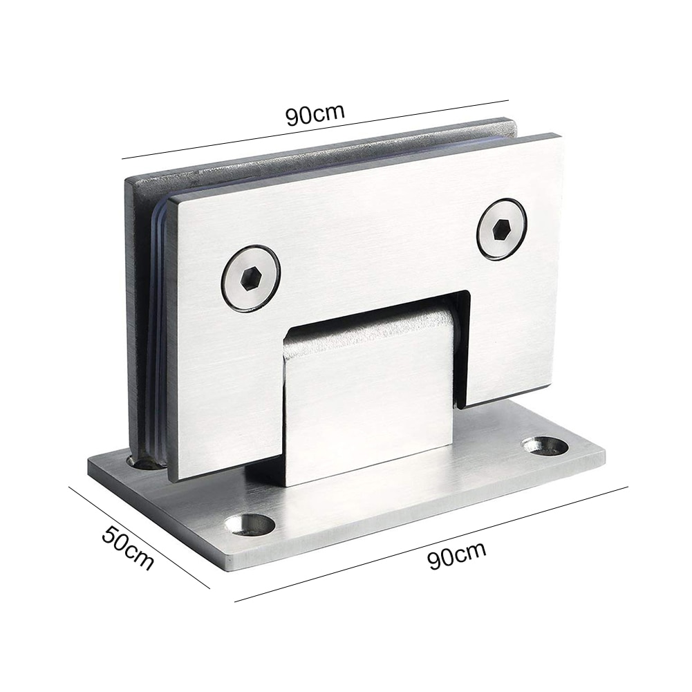 90 Degree Bilateral Glass Clamp Stainless Steel Square Glass Door Clamp For Cupboard Bathroom Shower Door 8-12mm Tempered Glass