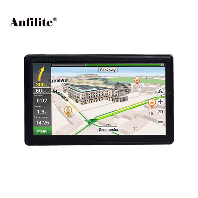 Anfilite-navegador GPS para coche y camión, dispositivo con pantalla de 7 pulgadas, 800x480, Windows Wince CE 6,0, Bluetooth AVIN 128M, 4GB, parasol