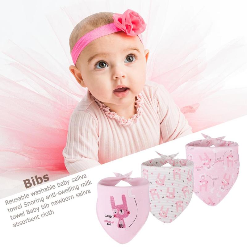 3 Stks/set Pasgeboren Baby Speeksel Handdoek Verstelbare Baby Slabbetjes Burp Doek Herbruikbare Baby Driehoek Slabbetjes Wasbare Feeding Accessoires