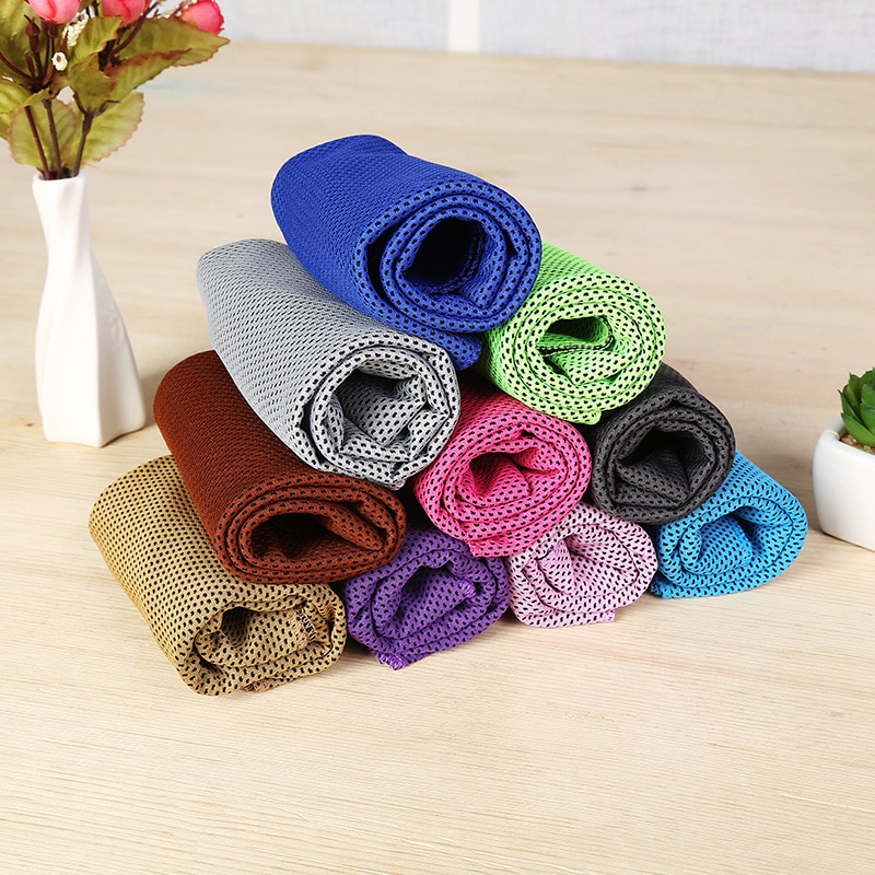 Bærbart utendørs sportshåndkle Fitness klatring yoga trening håndkle ishåndkle kaldt stoff kalde håndklær raskt kaldt hurtigtørkende unisex