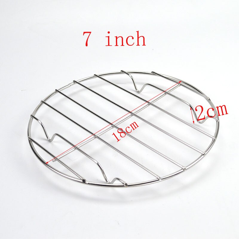 Pizza Pfanne Tablett platte Runde Pizza Grill huhn flüGel edelstahl Grill Pfanne ofen mikrowelle Grill Nicht-Stock Grill Platte: 7 Zoll Gittergewebe