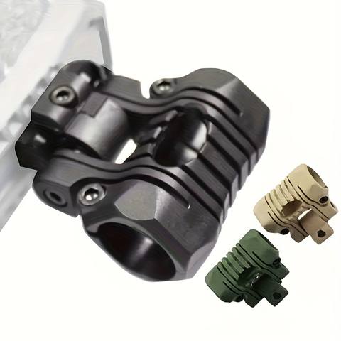 Supporto per torcia per casco Supporto per morsetto per luce in plastica multi-angolo da 25 mm con chiave Supporto per guida laterale Accessorio rapido per casco