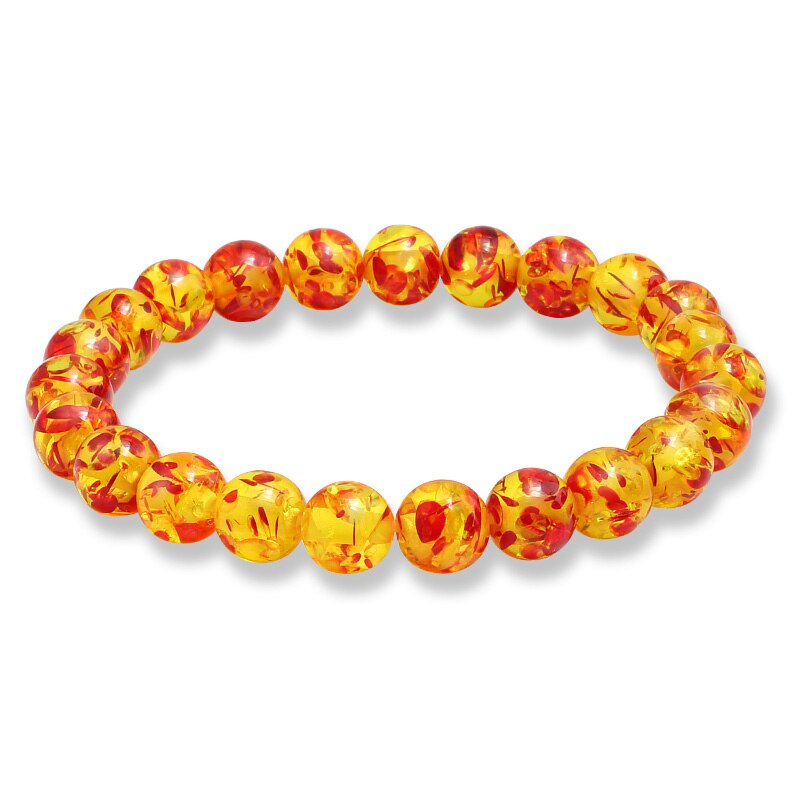 Natürliche Stein Buddha Armband Charme Frauen Nachahmung Ambers Glück Lila Achate Perle Armbänder & Armreifen für Frauen Männer Hand Schmuck: Imitation Amber