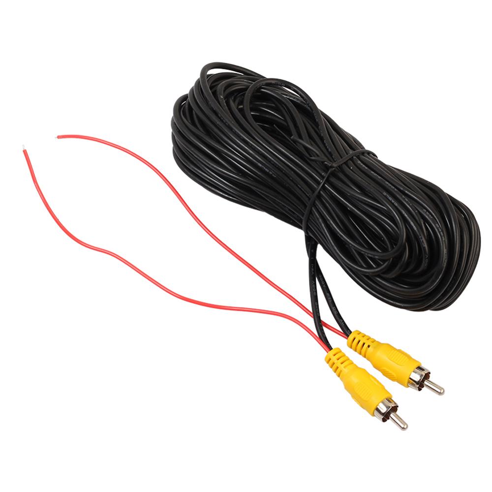 10m 12m 15m 20m RCA Video Cable male to male Car Reverse Rear View Parking Camera Video Extension Cable Auto Start Trigger Line: 15m