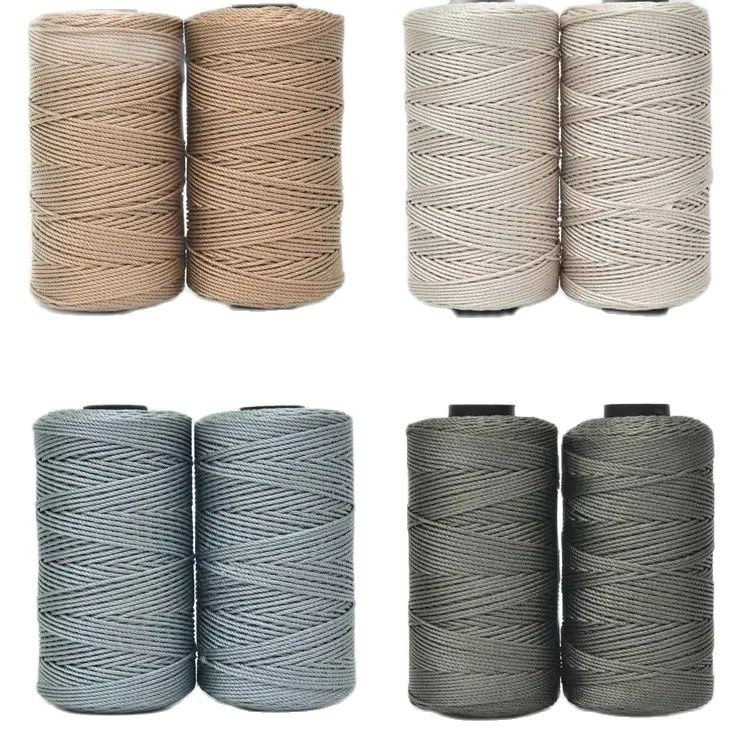 hilo de ganchillo de verano, hilo para manualidades DIY, hilo artístico de seda helada, 1,5mm, 200m, hilo de polipropileno para sombrero, muñeca, bolsas de costura, ganchillo