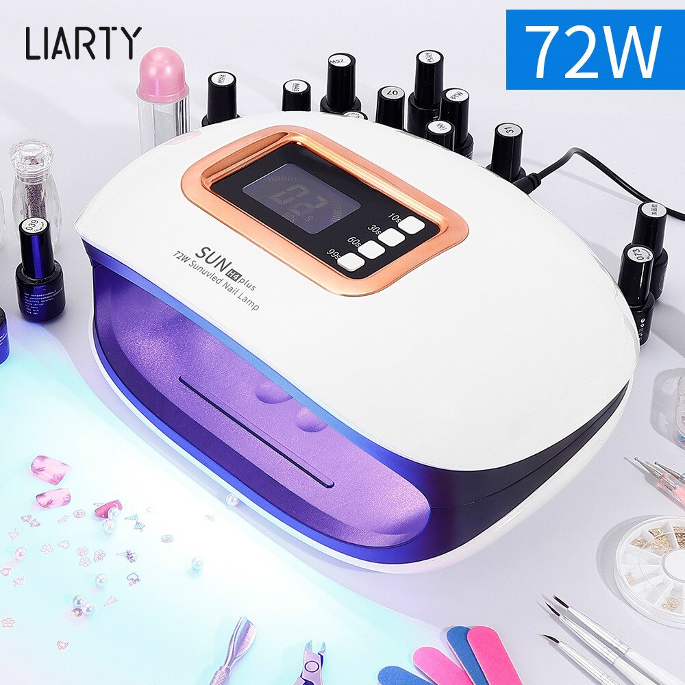 30s/60s/99s Visible Timer LED UV Lamp For Curing UV Gel Nail Polish Nail Dryer Dual hands High Power For Nails All Gel Polish