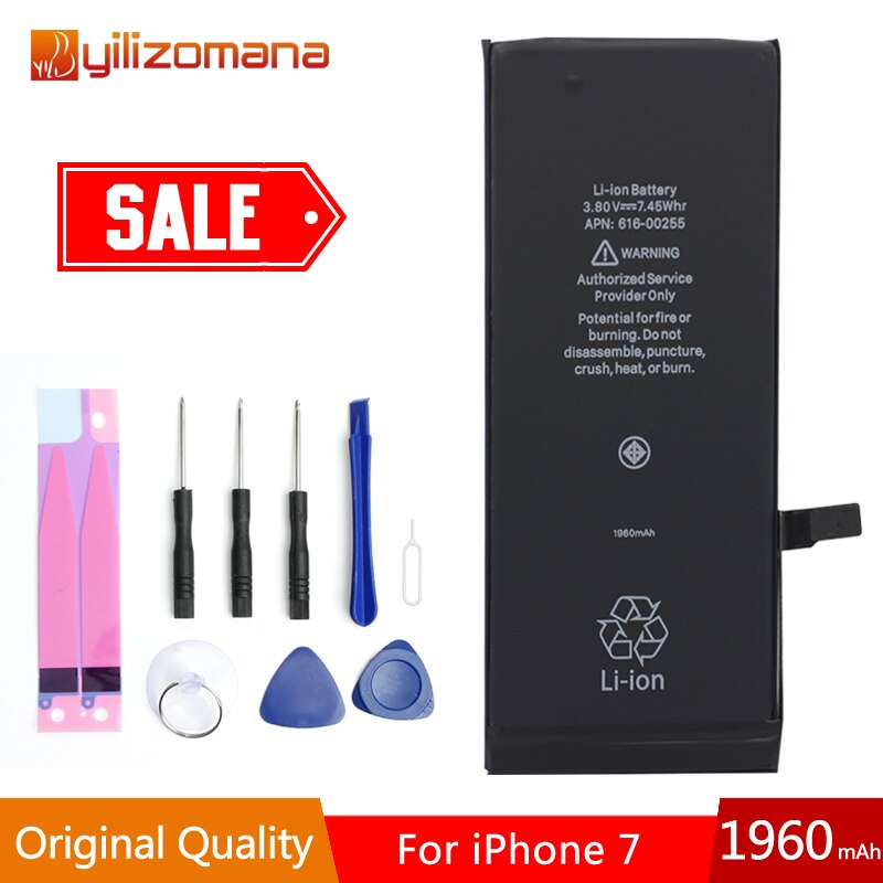 YILOZOMANA Original Capacity Phone Battery For iPhone X 7 / 7 Plus 8 / 8 Plus Replacement Batteries Free Tools Retail Package