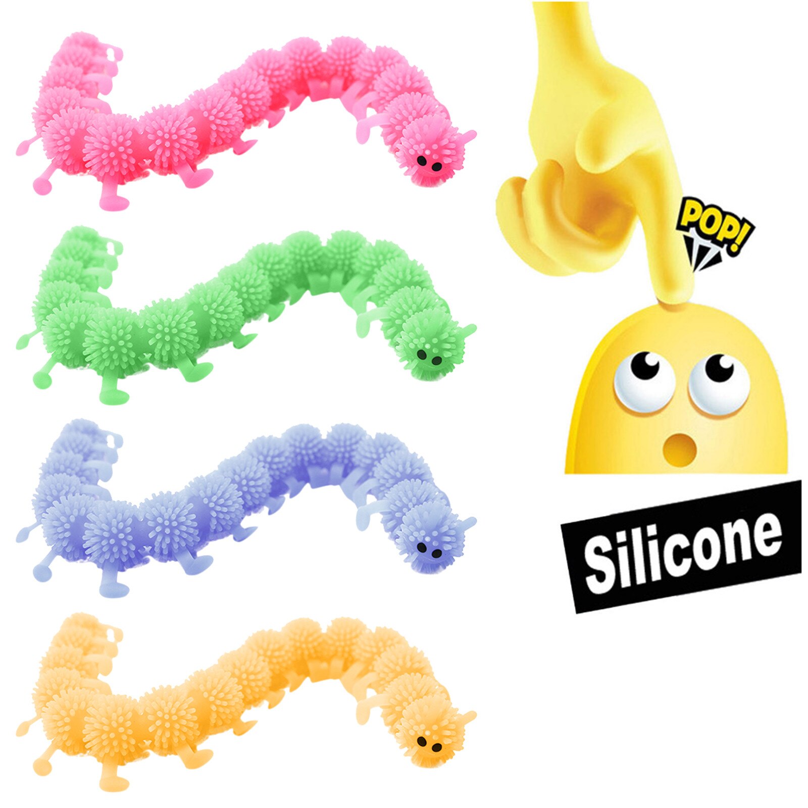 @ Fidget Toys 16 Knots Caterpillar Relieves Stress Toy Physiotherapy Releases Stress Fidget Toys Antistress Squeeze Toy