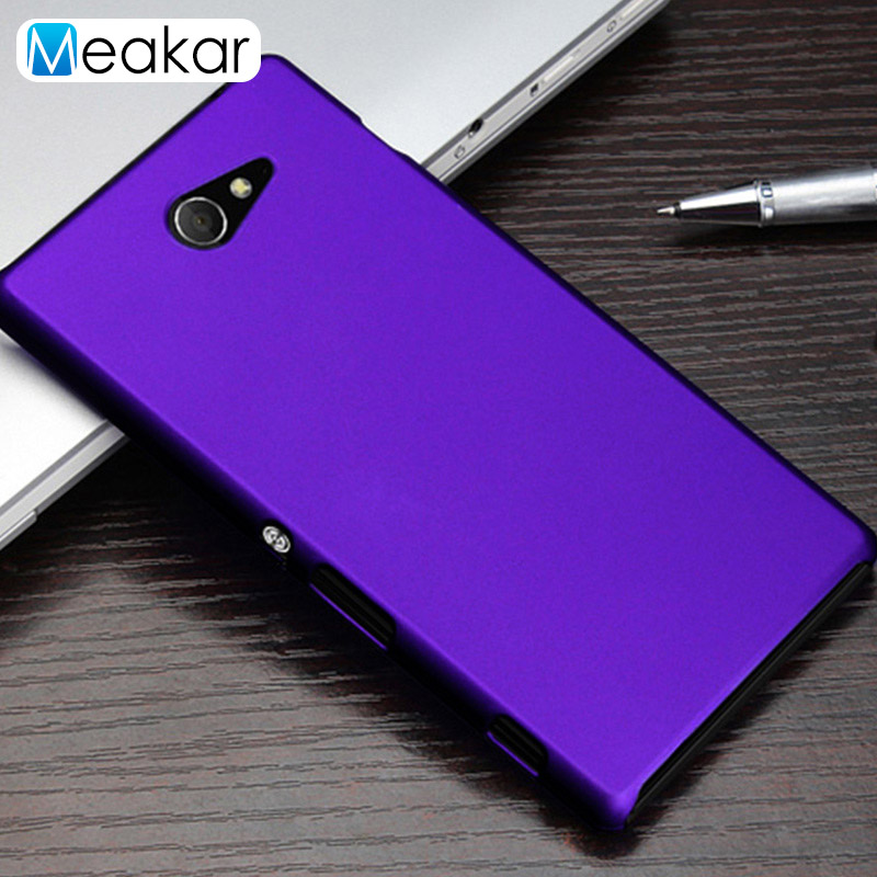 Coque Cover 4.8For Sony Xperia M2 Case For Sony Xperia M2 M 2 Aqua Dual D2303 D2403 D2302 D2305 Phone Back Coque Cover Case: purple