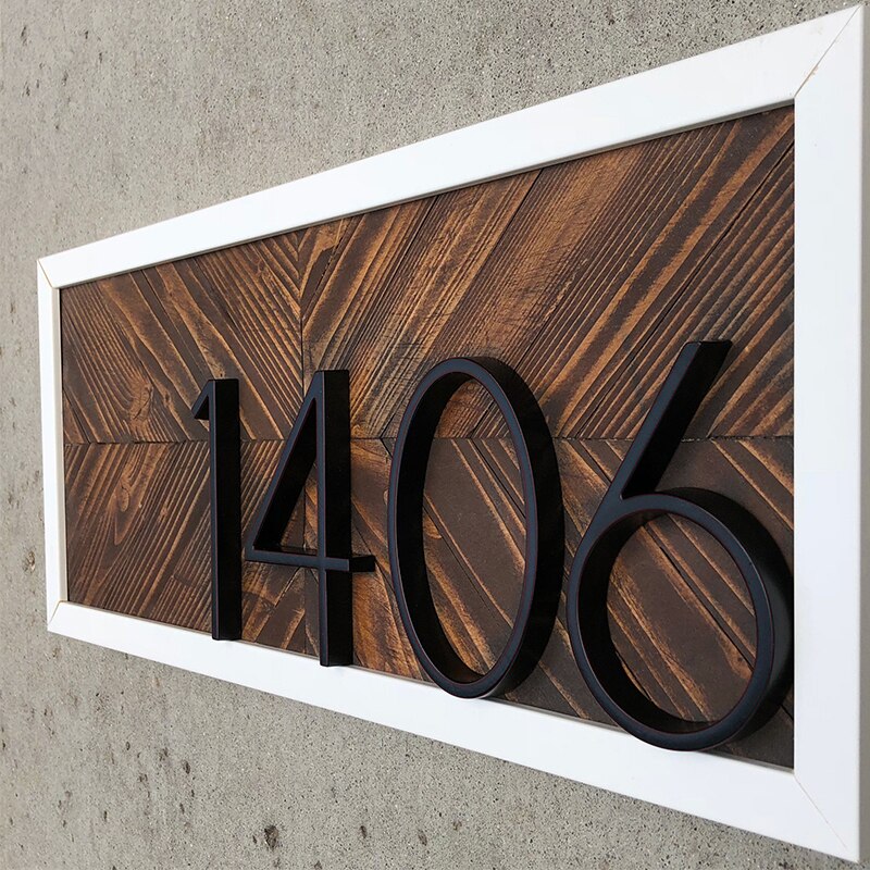 5 in Modern House Number Hotel Home Door Number Outdoor Address Plaque Zinc Alloy Number for House Address Sign #7