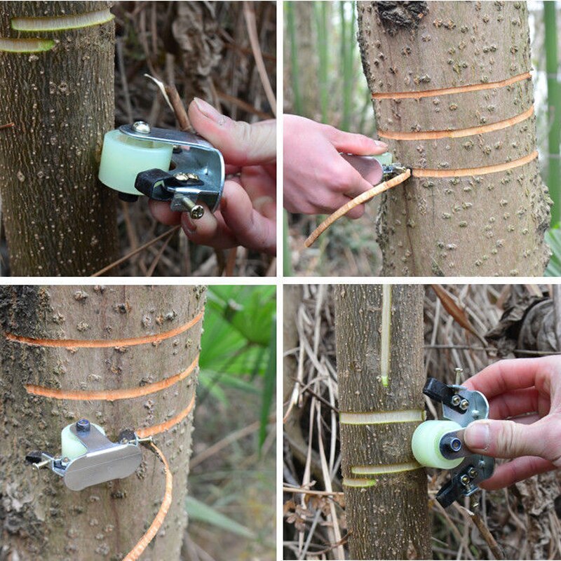 Bark Cutter Met Wielen En Stretch Film Tape Girdling Fruit Boom Schaar Slijtvaste Ring Tuin Schors Peeling Tool