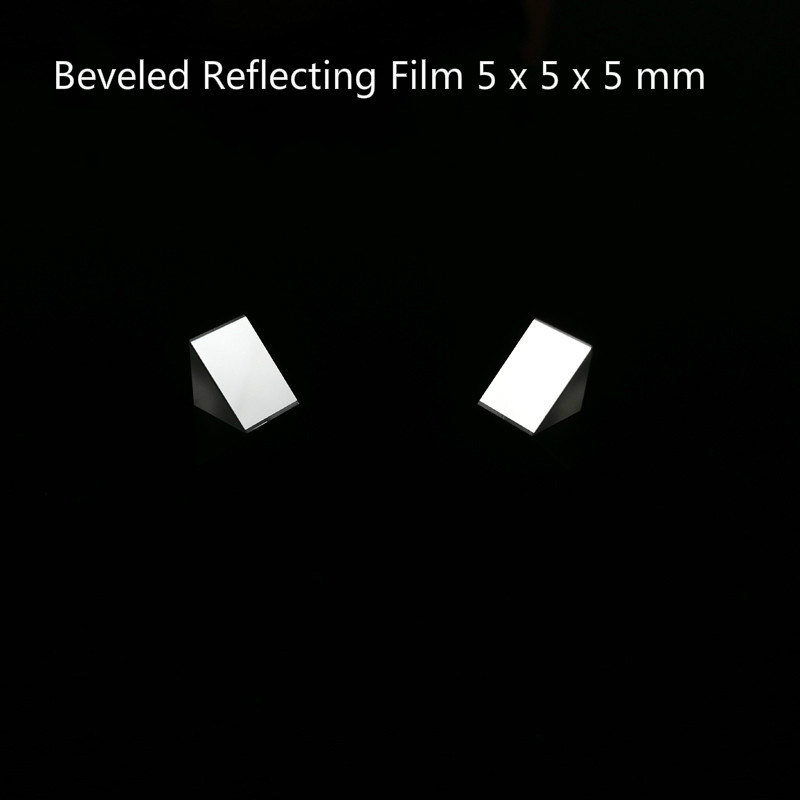 Optical Glass Triangular Prism Lsosceles K9 Tri Prism With Beveled Reflecting Film Optics 5 x 5 x 5mm