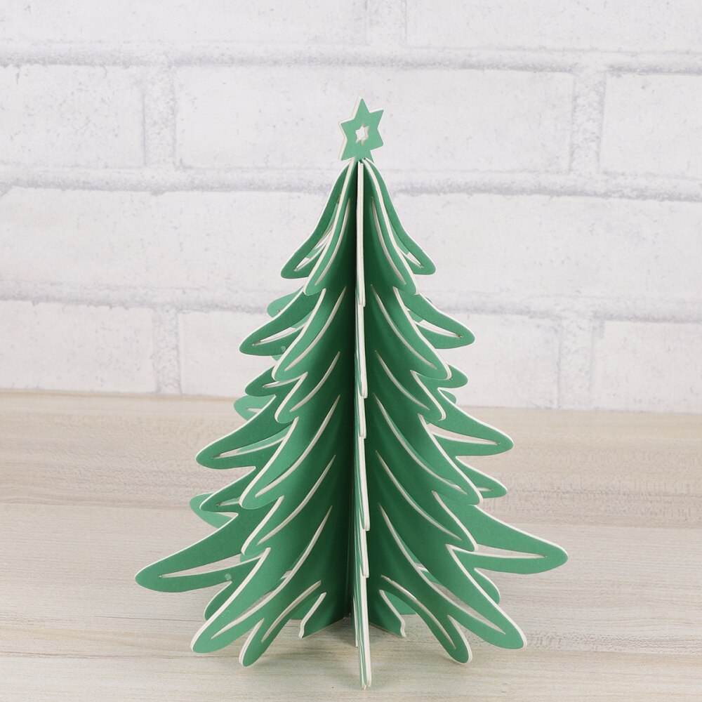 Karton 3D Kerstboom Ornamenten Partij Tafel Craft Middelpunt Voor Decoratie (Groene Olijf): Green