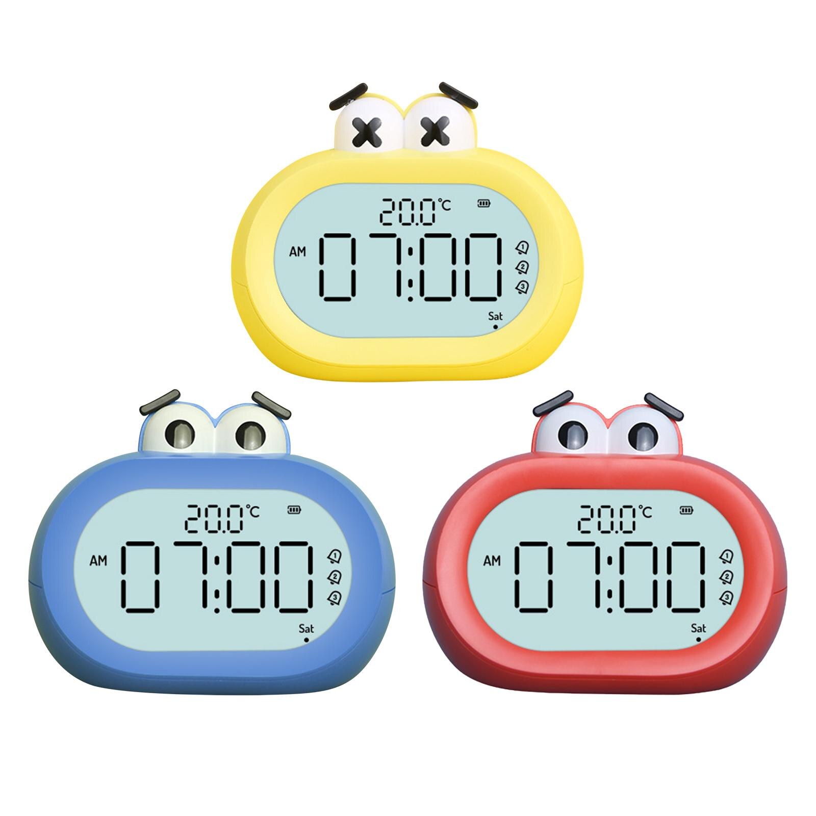 Digital Alarm Clock Battery Operated with Snooze Indoor Temperature Compact for Closet Bedroom Restaurants Kitchen Baby Room