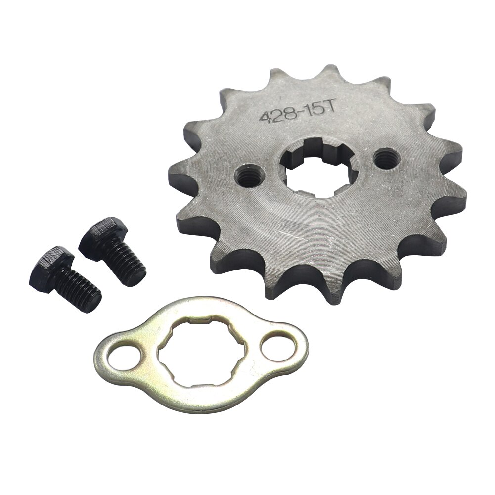 428# 17mm 10T-19T Front Engine Sprocket For KAYO BSE SSR SDG Dirt Pit Bike ATV Quad Go Kart Moped Buggy Scooter Motorcycle: 428 17MM 15T