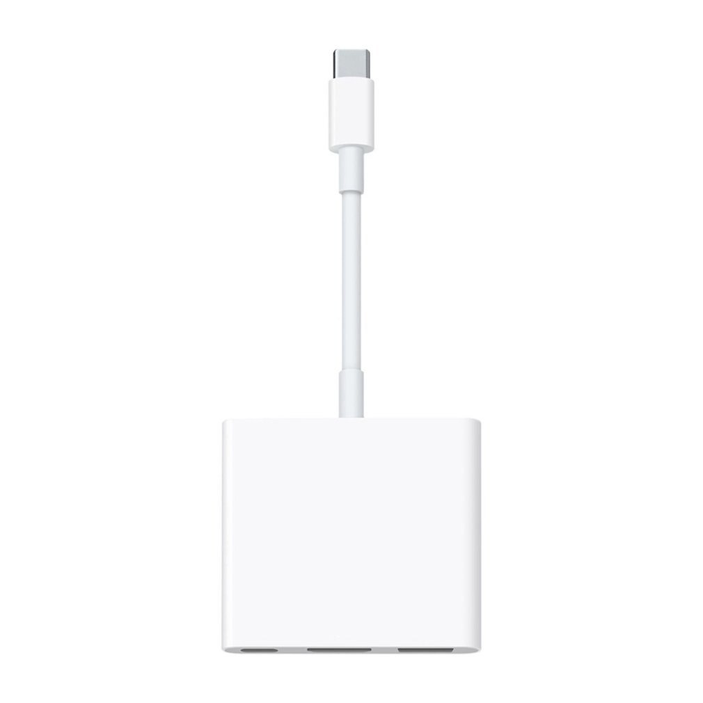 USB-C Digitale Av Multipoort Adapter Met Usb-poort Wit Duurzaam Voor Apple