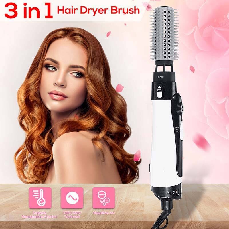 One Step Hair Dryer And Volumizer Air Brush 000W Hair Blow Dryer Hair Curler Comb Air Brush Straightener Styling Tools
