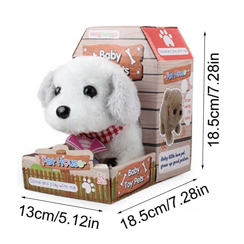 Elektryczne wypchane pluszowe zabawki realistyczne placki królik robot interaktywne zwierzę domowe Dropship