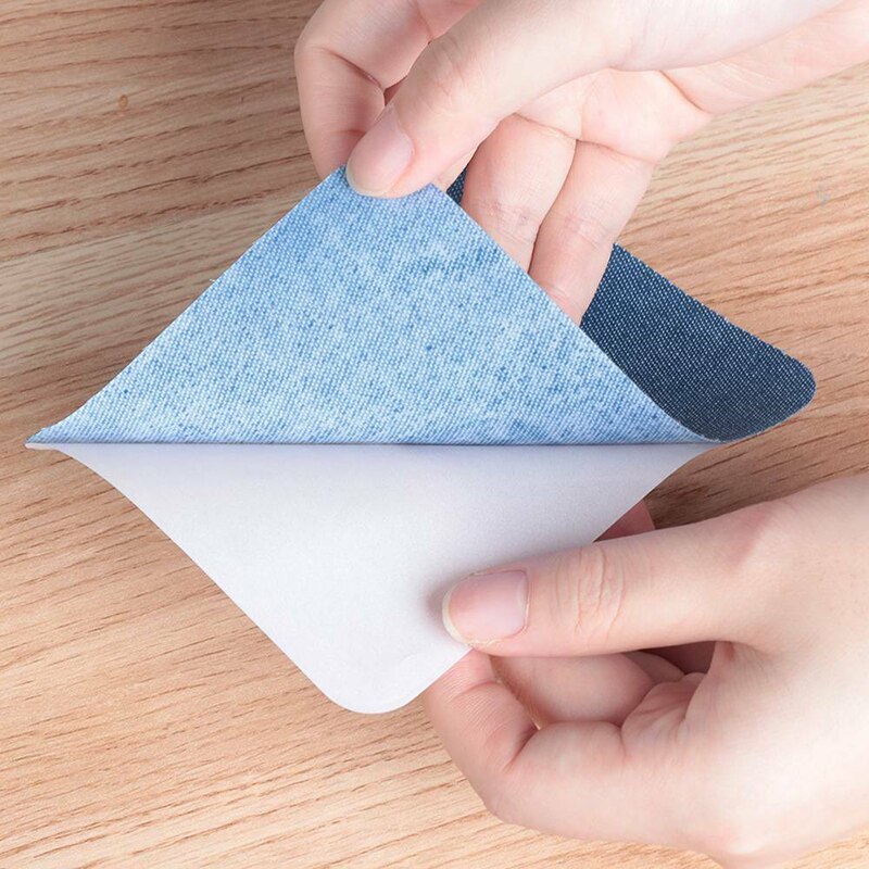 10PCS Iron on Patches Denim Cloth Patch Repair Kit DIY Repair Pants Knee Applique Apparel Jeans Self-adhesive Hole Repair Patche