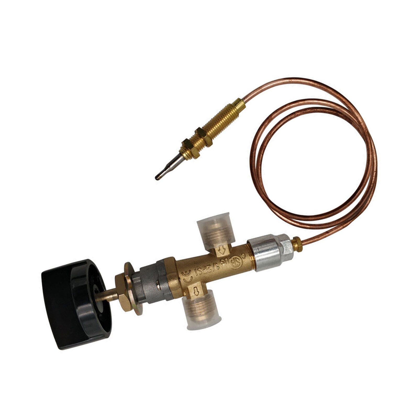 Botão da lareira kit válvula de controle gás termopar profissional aquecedor glp propano baixa pressão incêndio pit segurança bronze universal