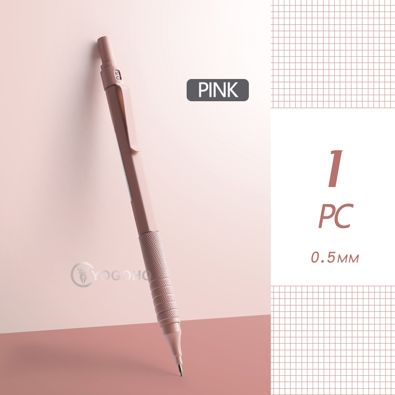 M &amp; G 0.5mm/0.7mm crayon mécanique couleur Morandi fournitures scolaires japonaises crayons mécaniques japonais: Pink