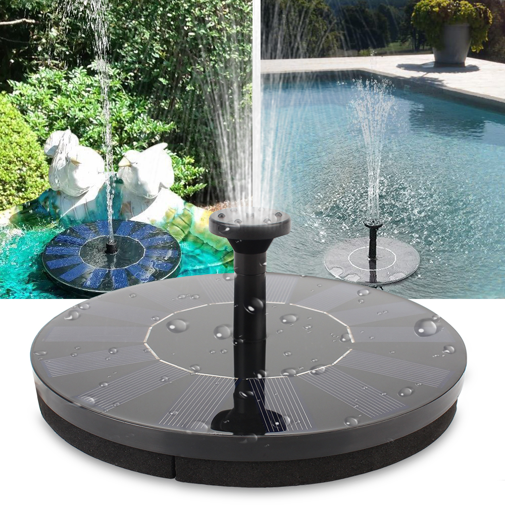 Solar Fountain Floating Garden Decoration Solar Panel Bird Bath Powered Fountain Pond Patio Garden Waterfall Fountain Pump