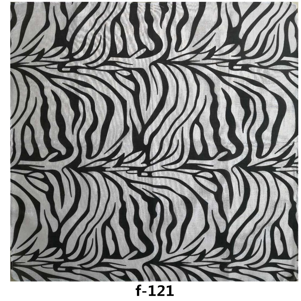 100% Katoen Zebra Strepen Punk Hip Hop Hoofddeksels Hoofddoek Bandana Foulard Halsdoek Vierkante Sjaal Voor Vrouwen/Mannen/Jongens/Meisjes: WHITE