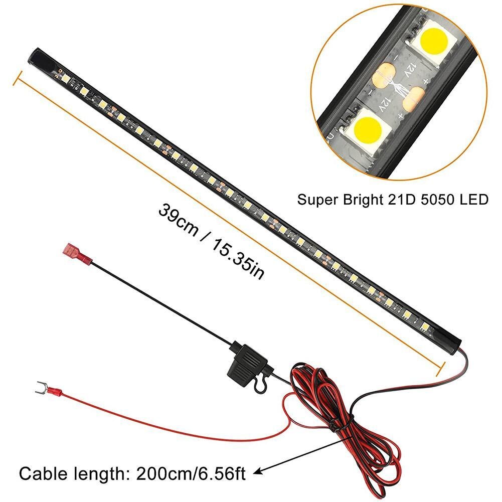 Auto Onder Kap Led Licht Kit Automatische Schakelaar Controle Motor Reparatie Verlichting Werk Verlichting Strip Waterdicht 36Cm Led Licht bar