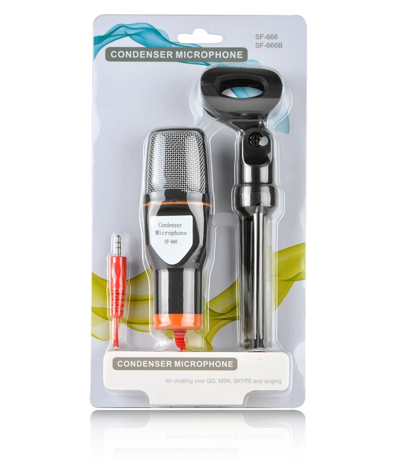 Kabelgebundenes stereo-kondensatormikrofon für podcasts und studios mit halterung für gespräche, gesang, karaoke, pc und laptop: Schwarz