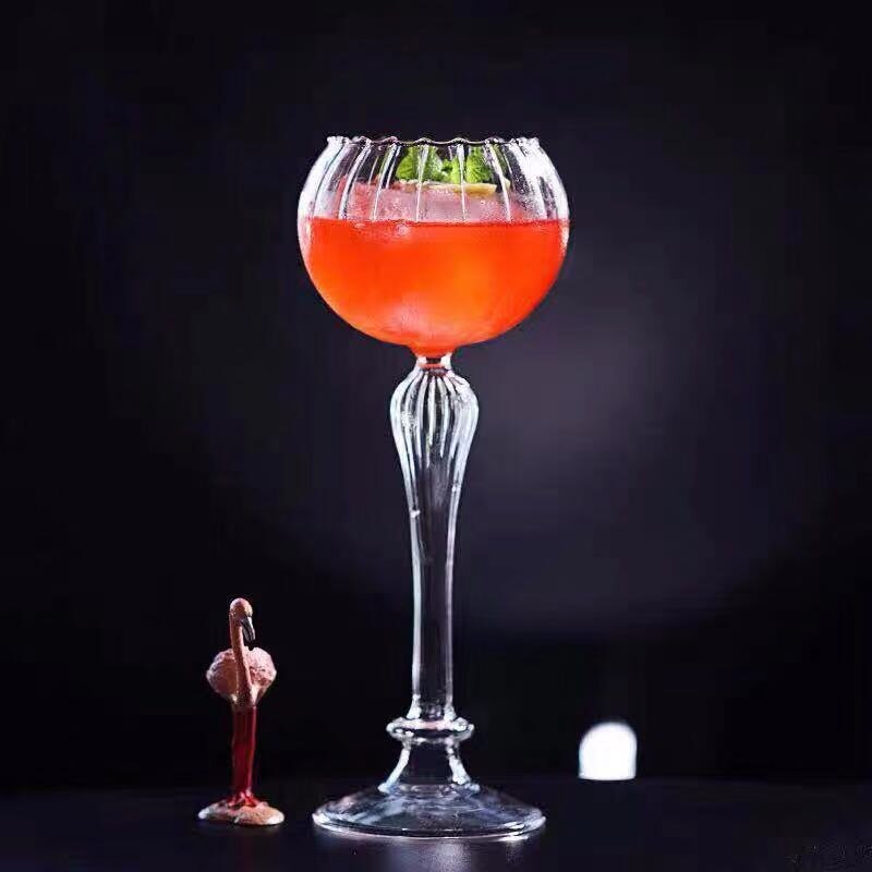 4PCS Pumpkin Cocktail Glass , Wine Glass, Water Cup, 300ml suitable for family/bar/party Set of 4