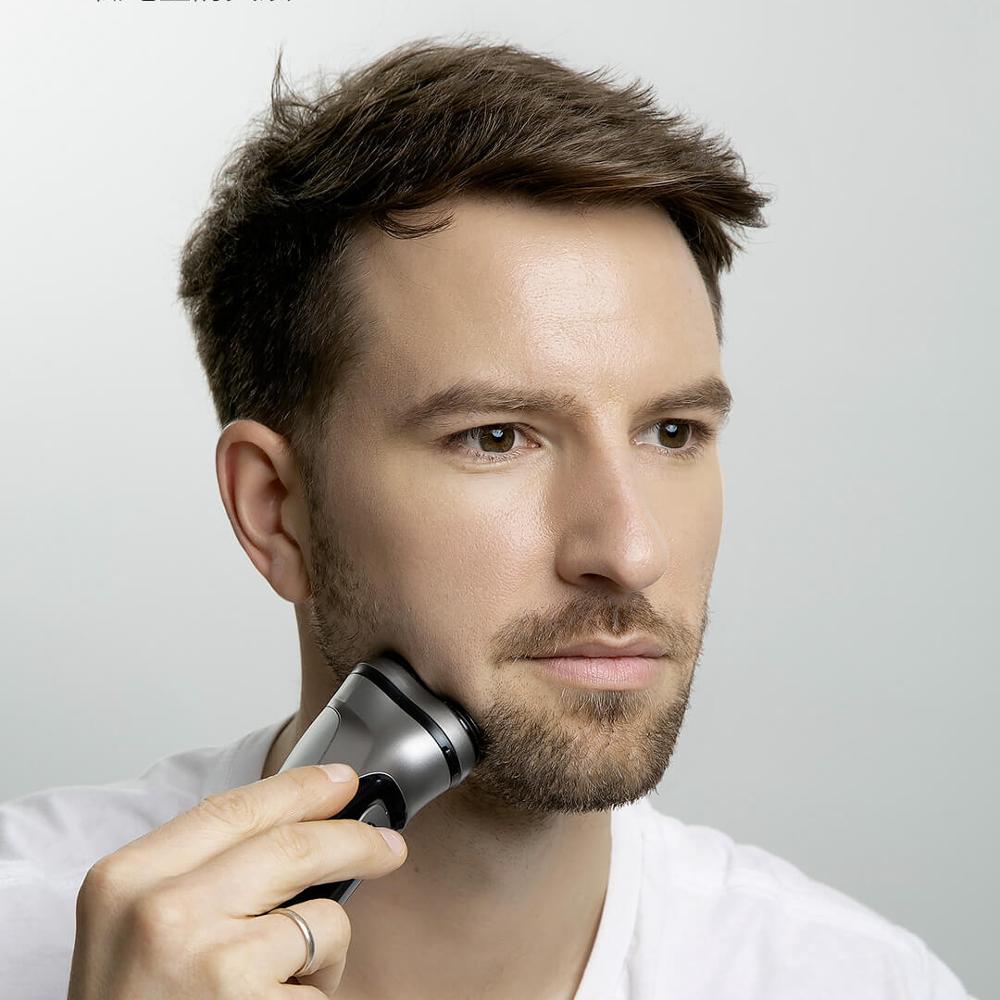 Youpin enchen blackstone wiederaufladbarer elektrorasierer mit 3d dreifach beweglichen scherköpfen, rasierer und barttrimmer für herren