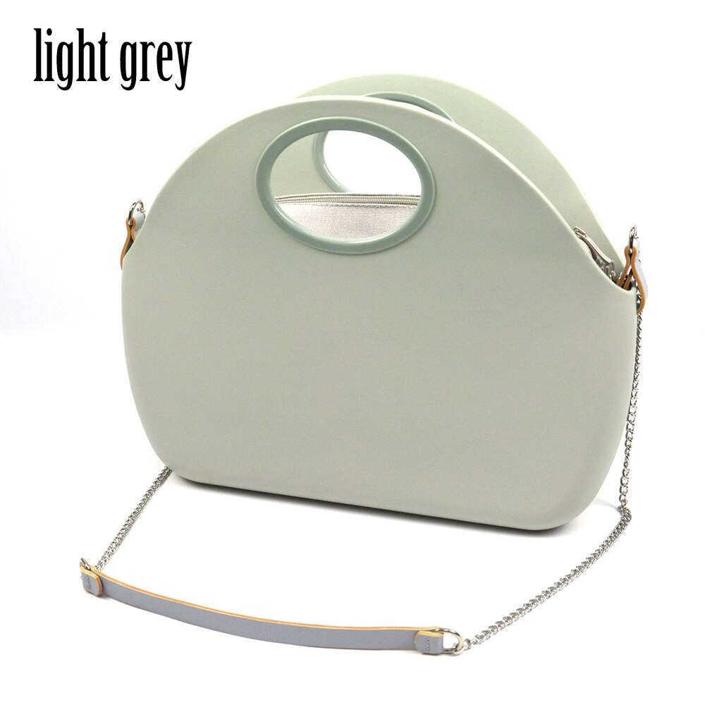 2019 novo saco o corpo da lua com bolso interno à prova dwaterproof água alça de corrente longa para as mulheres saco o lua clássico obag: light grey