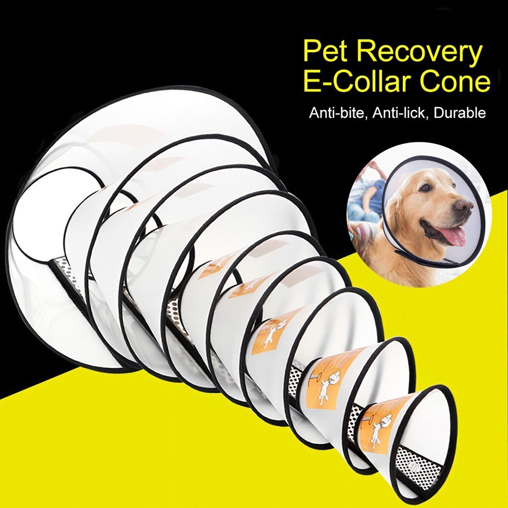 Pet Dog recovery collar cone electronic collar remedy adjustable protection collar anti-bite anti-lick