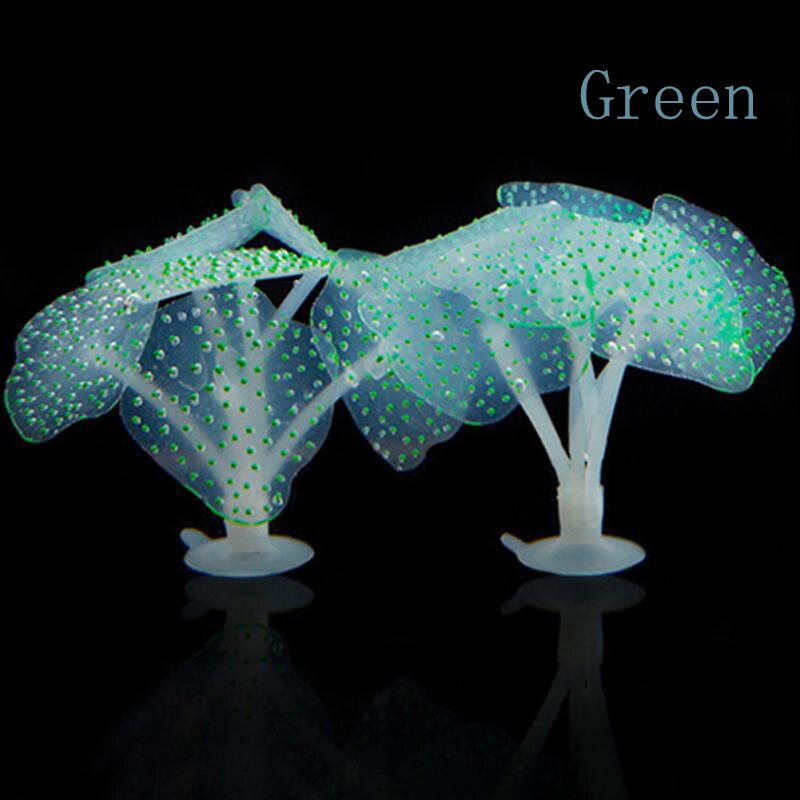Silikone simulerede vandplanter fluorescerende vandmænd dekoration 1pc akvarium glødende kunstige vandmænd: G201480