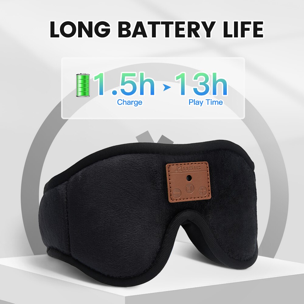 Drahtlose Musik Auge Maske 5,0 Bluetooth Schlaf Kopfhörer 3D Schlaf Maske Augenbinde Schlafmittel Auge Schatten Block Licht Augenklappe