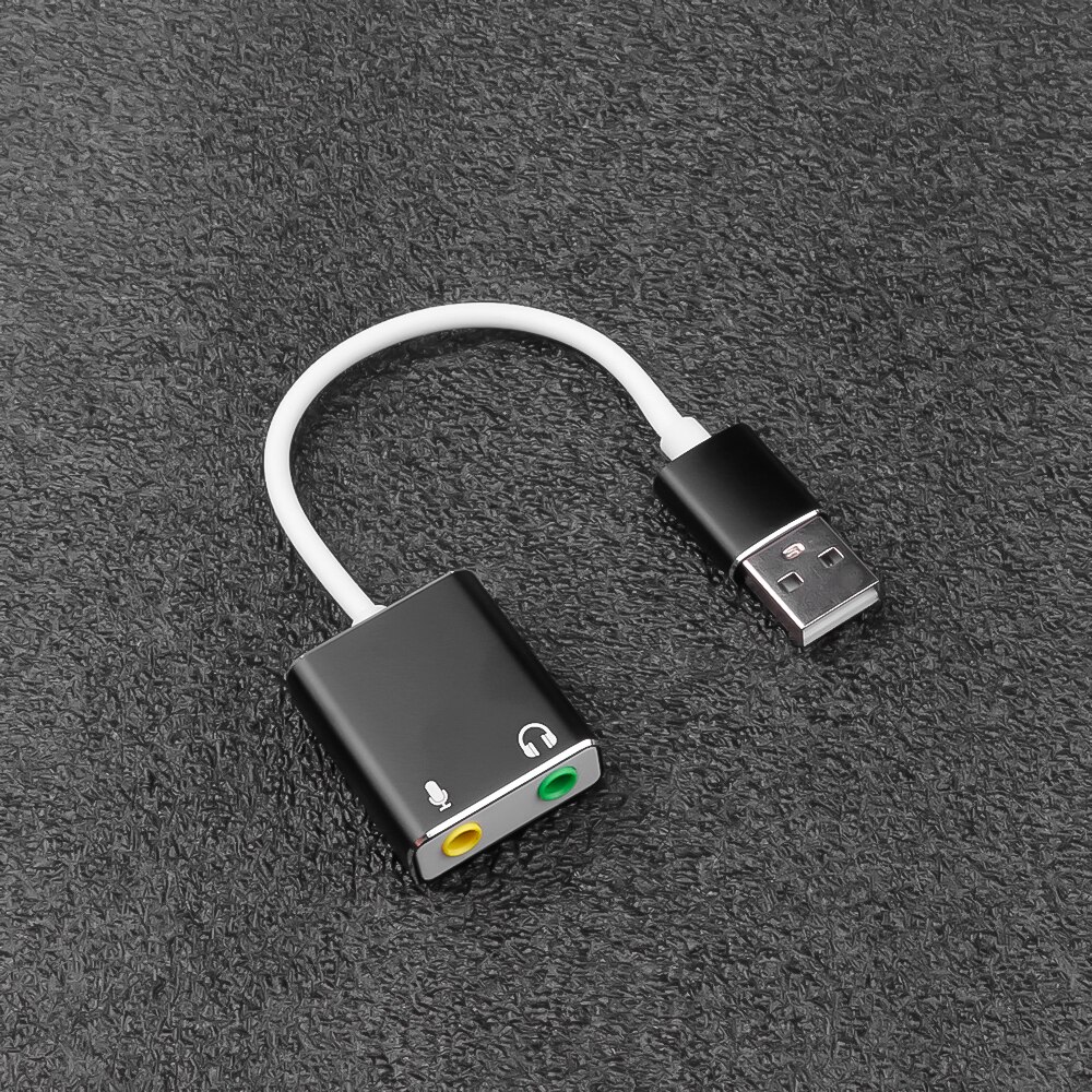 External USB Sound Card Headphone 3D Stereo USB Audio Adapter Free drive Hi-Speed Sound Card for Mac OS Windows