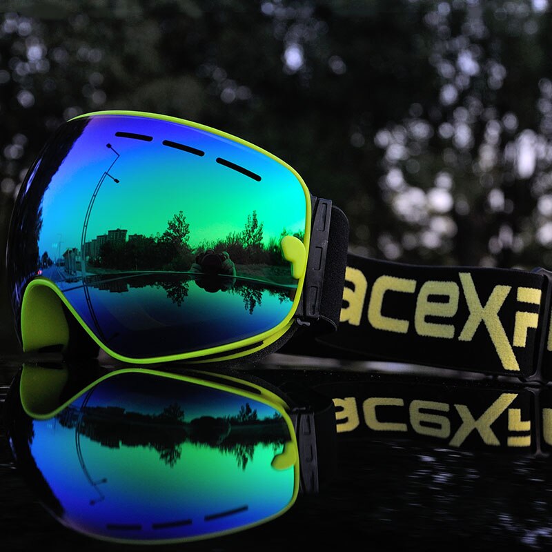 ACEXPNM Skibril Mannen Vrouwen Snowboard Bril Bril voor Skiën UV400 Bescherming Sneeuw Ski Bril Anti-fog Ski masker: SGP7