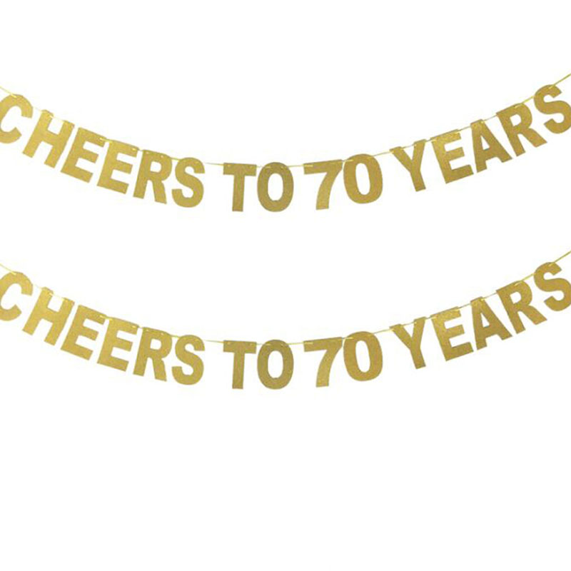 måke glitter banner hurra  til 30 40 50 60 70 år brev bursdagsfest banner krans bryllupsfeiring dekorasjon: 05