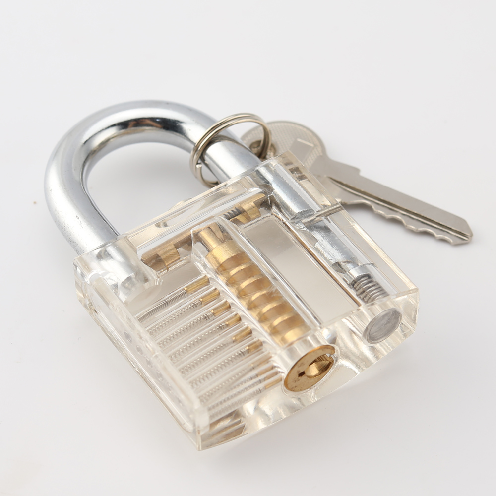 Furniture Hardware Locksmith Transparent Locks Pick Visible Cutaway Mini Practice View Padlock Hasps Training Skill