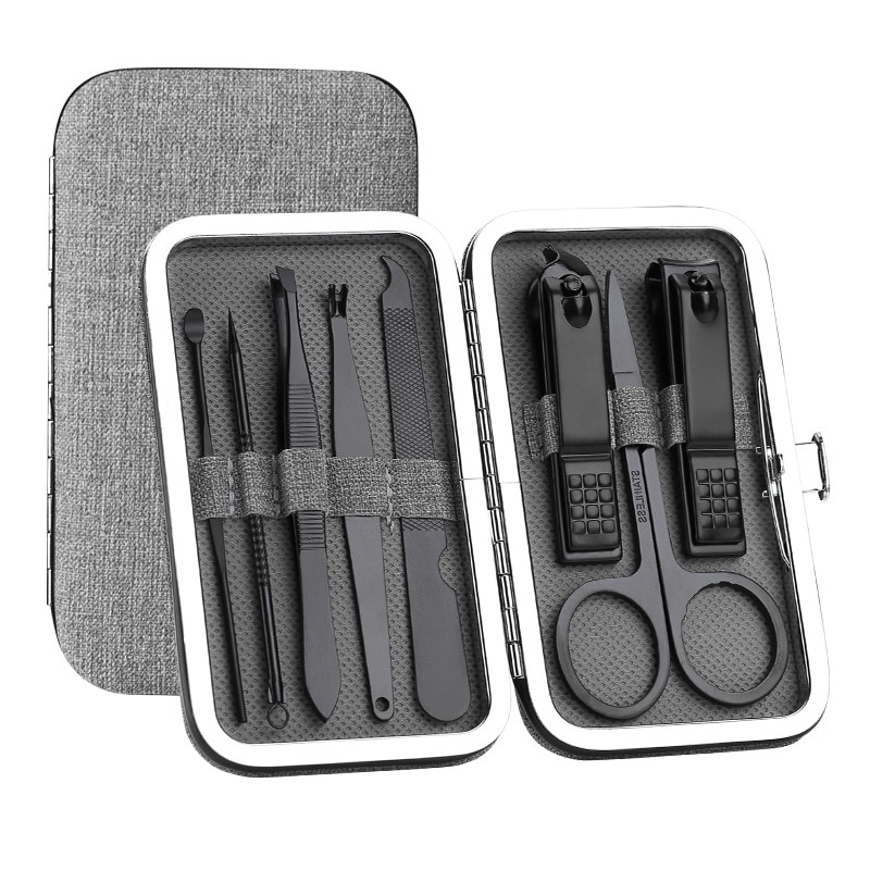 8 Pcs Pedicure / Manicure Set Nagelknipper Cleaner Cuticle Grooming Kit Case Nagelknipper, Nagelknipper, nagelknipper Set