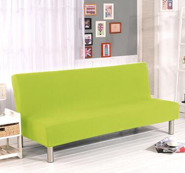 Solid Color Solid Sofa Cover Elastic fabric sofa cover Sofa Slipcover Candy Green All-inclusive Cover For Couch Without Armrest: candy green