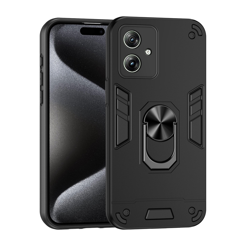 Shockproof Armor Case For Motorola Moto G04 G04S G14 G24 G34 G54 G64 G84 G13 G23 G53 G73 G22 G32 G42 G52 G62 G72 Ring Cover: Nylon / black