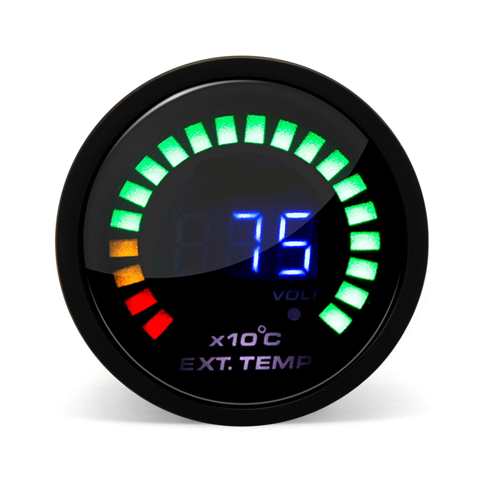 AD 52mm misuratore di temperatura di scarico Digital Auto Car EXT Temp 0 ~ 130x10 Celsius Gauge sensore di temperatura del motore dell'auto vaso di scarico