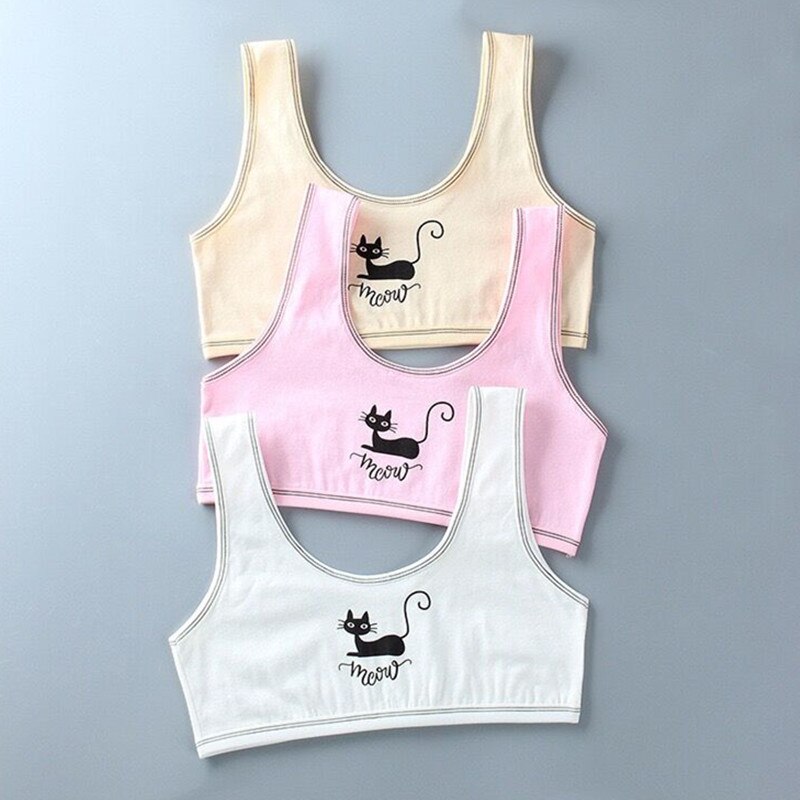 5Pc reggiseno per ragazza Teen Crop Top intimo gilet a spalle scoperte reggiseni per allenamento sportivo lettera Streetwear Tube Top 8-14 anni