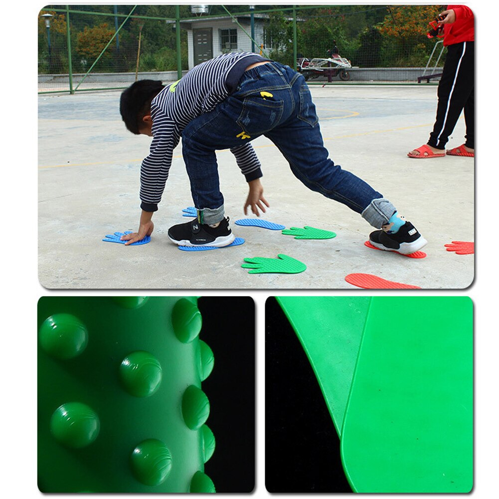 1 par børn hånd fod print mat taktil massage legemåtte sensorisk træning legetøj fysisk koordinering træning udendørs legetøj