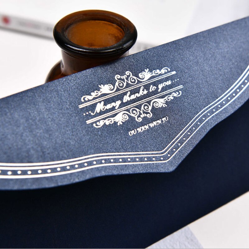 5 Pçs/set Europeu Elegante Hot Stamping papel Kraft envelopes Kawaii Material Escolar Envelope para Carta de Convite de Casamento