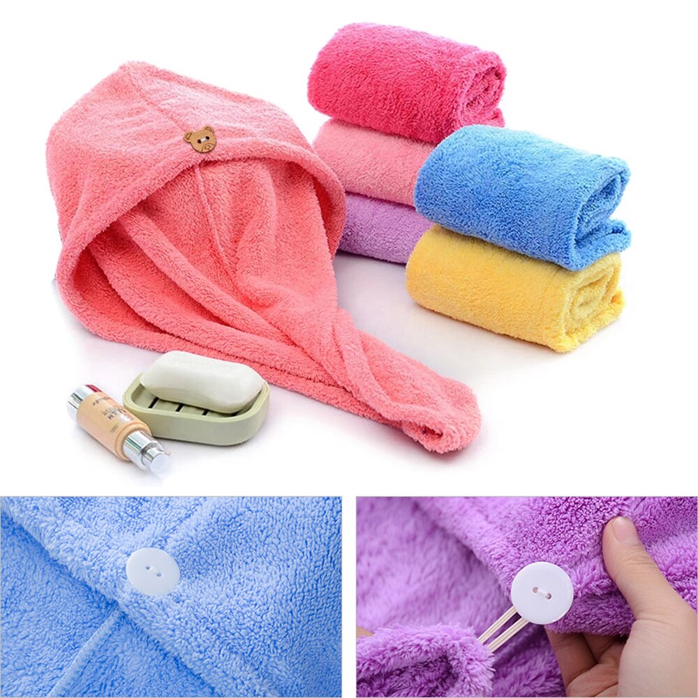 Towel Hair Drying Quick-Dry Bath Towel Microfiber Solid Soft Skin-Friendly Without Irritation Super Water Absorption Performance